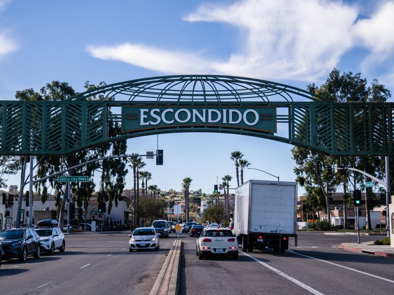 View of the Escondido sign on Jan. 4, 2024.
