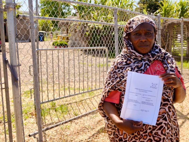 Fatima Abdelrahman, a Sudanese refugee, has gardened plots at New Roots Community Farm for over a decade. She sued the non-profit that manages the garden. / Photo by MacKenzie Elmer