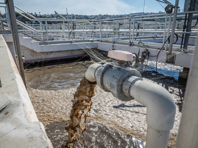 The South Bay International Wastewater Treatment Plant in San Ysidro, California on the U.S.-Mexico border on March 28, 2024. / Photo by Vito di Stefano for Voice of San Diego