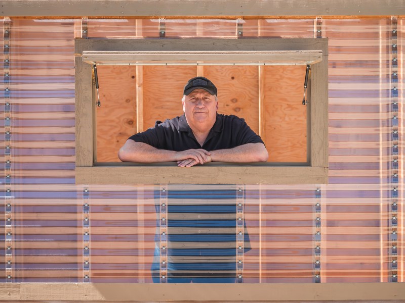 Chris Megison, CEO and co-founder of Solutions for Change, at the nonprofit's main campus in Vista on Tuesday, May 7, 2024. / Photo by Vito di Stefano for Voice of San Diego