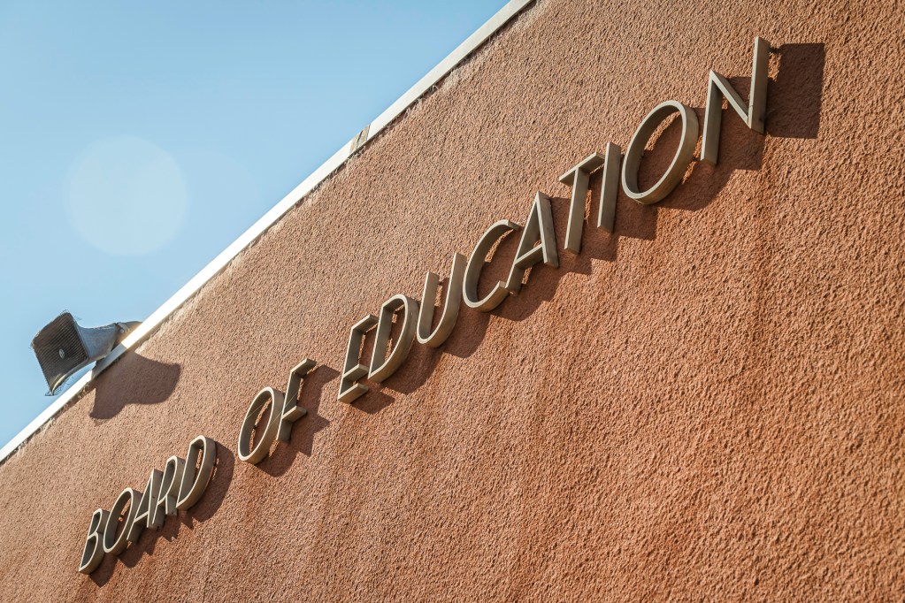 San Diego Unified's Eugene Brucker Education Center Auditorium in San Diego, California on Tuesday, Sept. 10, 2024. / Photo by Vito di Stefano for Voice of San Diego