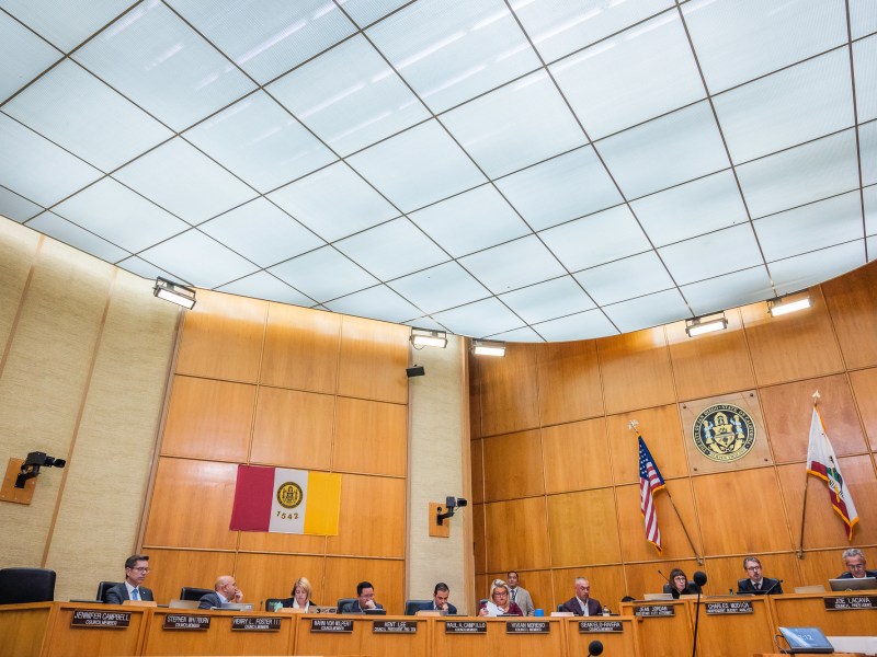 The San Diego City Council during a meeting on Monday, Jan. 13, 2025, in downtown San Diego. / Photo by Vito di Stefano for Voice of San Diego