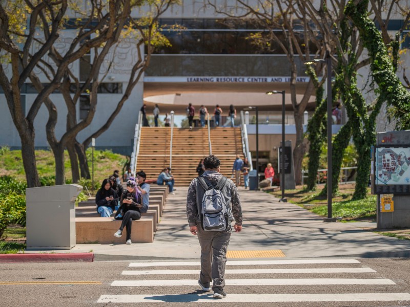 Community college students at Southwestern College in Chula Vista on April 9, 2025. / Photo by Vito di Stefano for Voice of San Diego