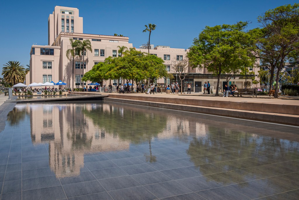 The San Diego County Administration Building in downtown San Diego on Wednesday, April 8, 2026. / Vito Di Stefano for Voice of San Diego